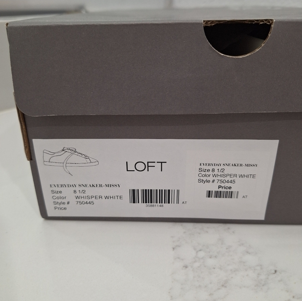 LOFT Whisper White Everyday Lace Up Sneakers - Picture 9 of 9